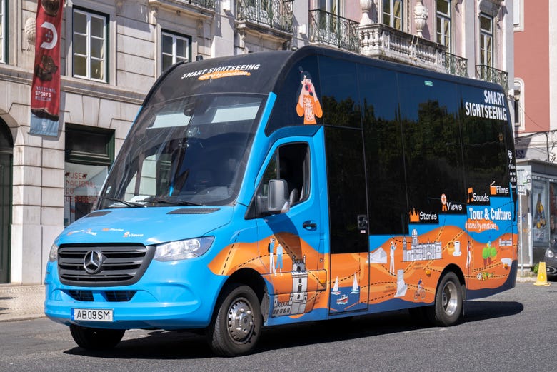 Le minibus dans lequel vous vous déplacerez dans Lisbonne