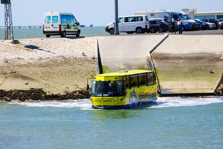 Le bus amphibie hippotrip Lisbonne
